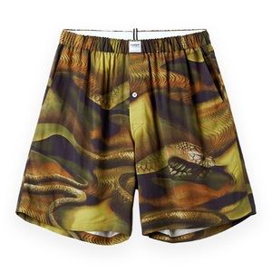 bnwt: eytys green & brown aniara shorts in unisex size xs/sm
